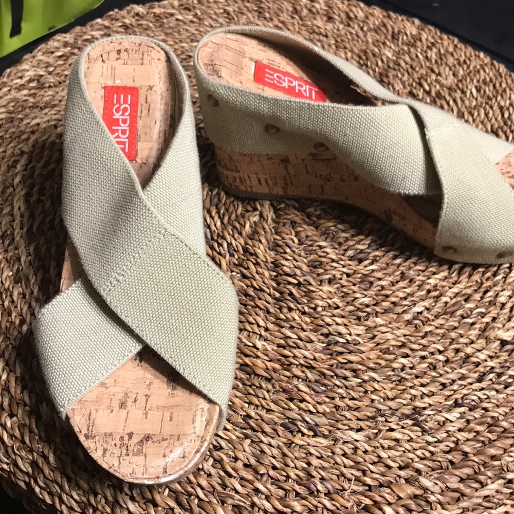 Esprit cork wedges